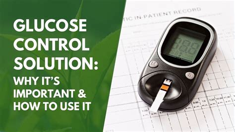 how to use glucose control solution